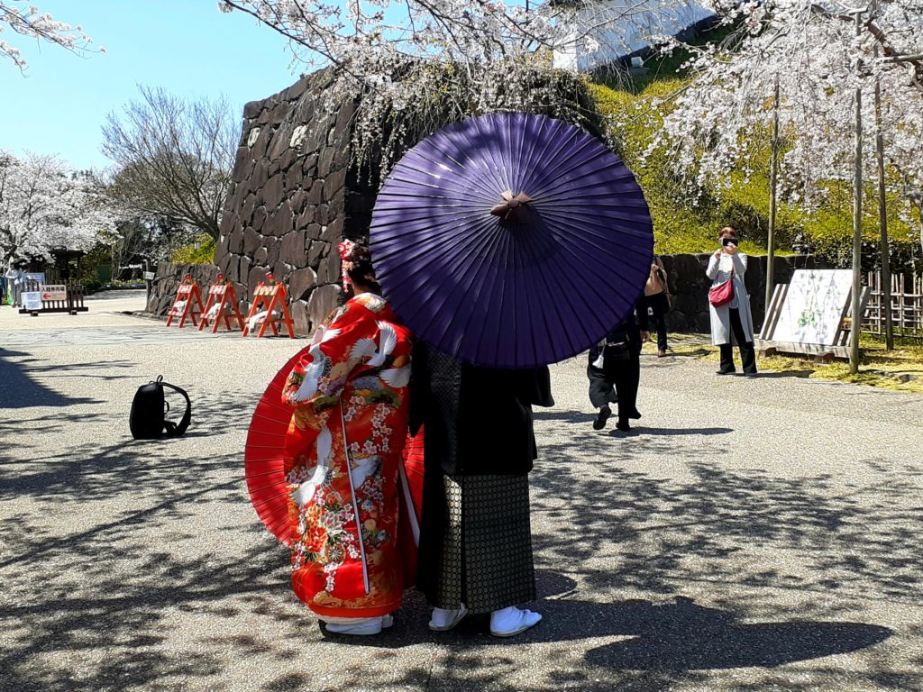 掛川城公園の結婚式前撮り