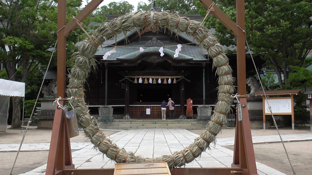 松本観光　パワースポット四柱神社　茅の輪