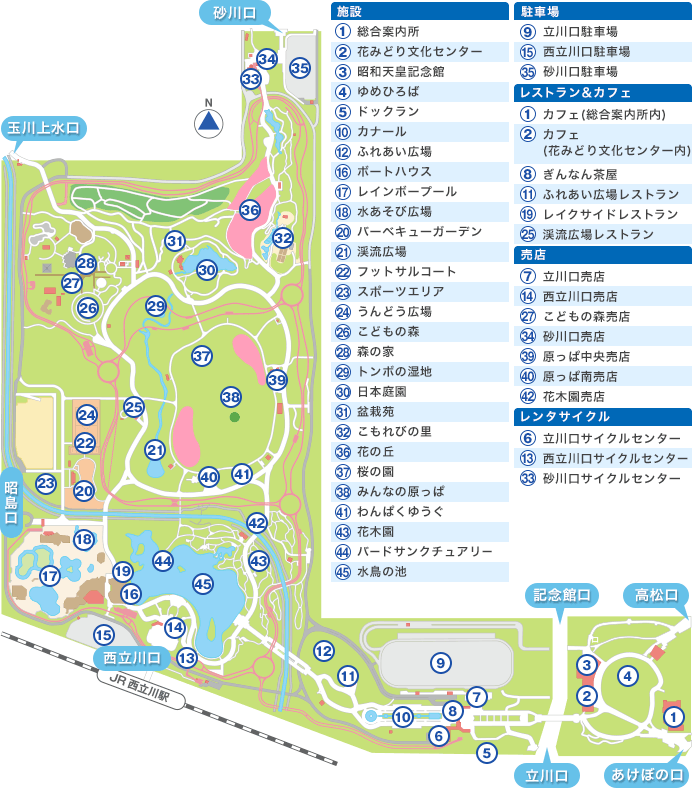 昭和危険公園の園内マップ